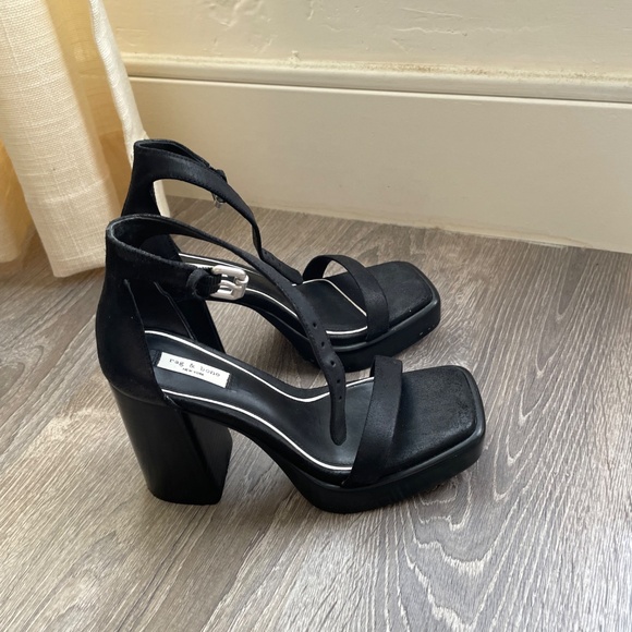 Rag & Bone Matrix Suede Ankle-Strap Platform Sandals Size 6 - Picture 5 of 7